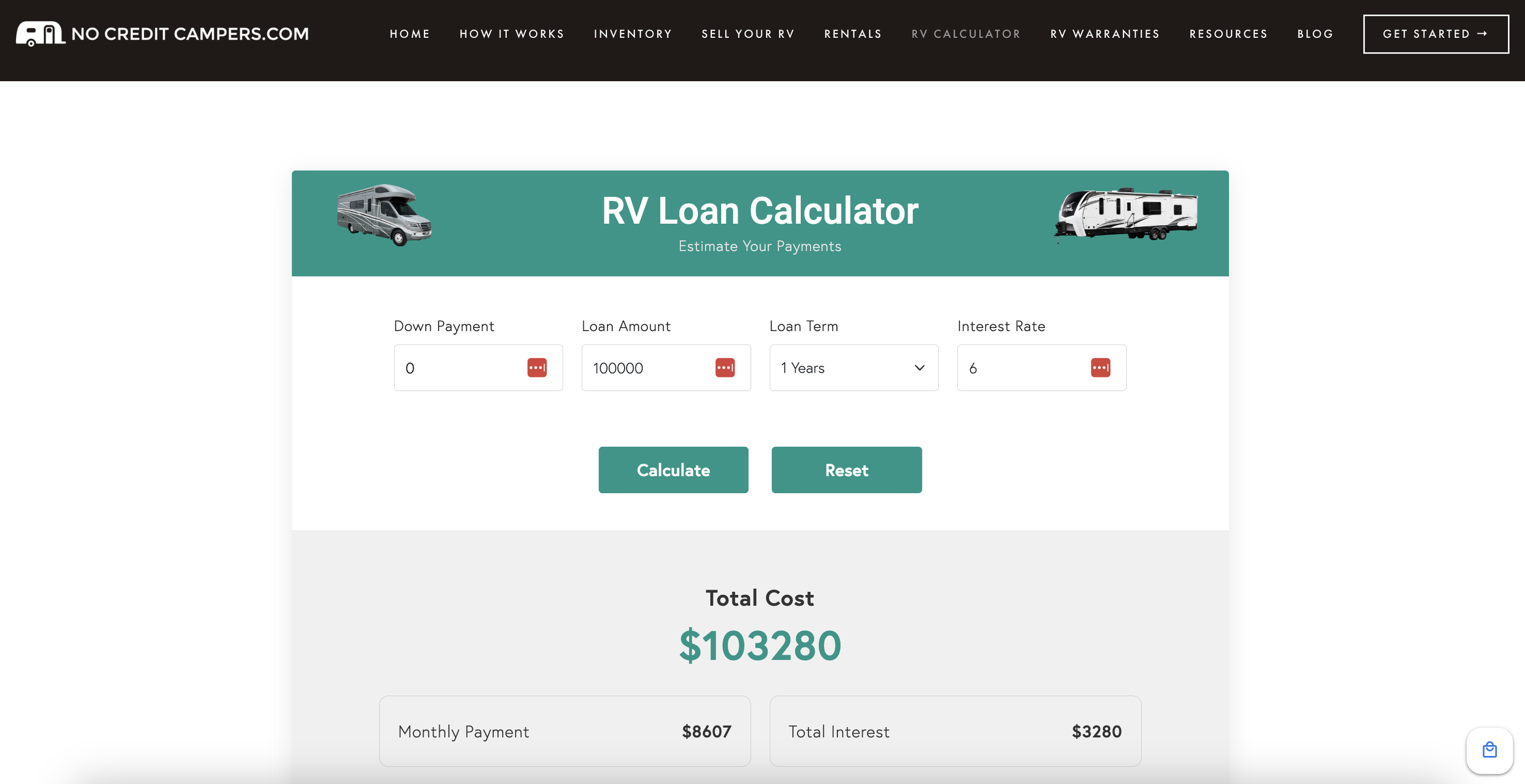Travel trailer loan calculator | Mapsru.com